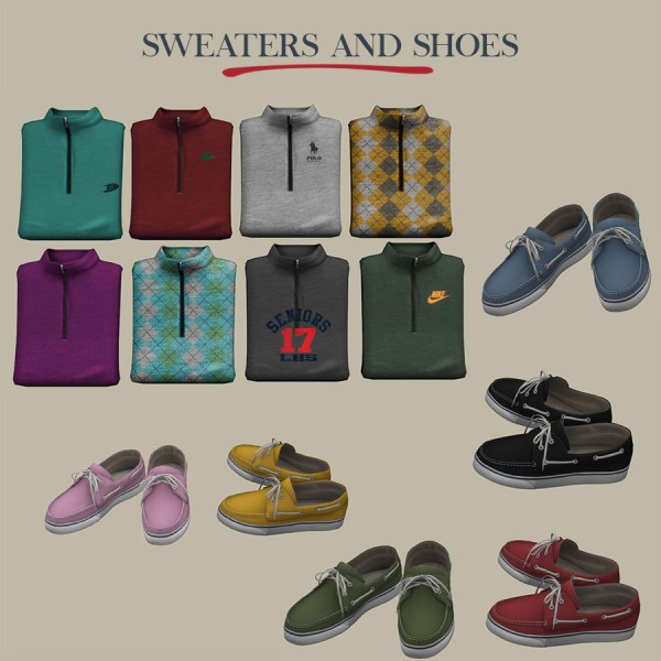  Leo 4 Sims: Sweaters and Shoes decor