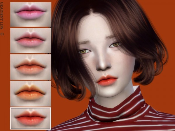  The Sims Resource: Gradient Lips 01 by LIAASIMS