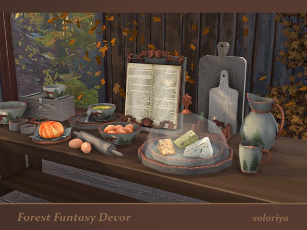  The Sims Resource: Forest Fantasy Decor set by Soloriya