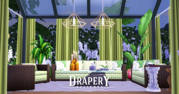 Simsational designs: Drapery Delights   Curtain Set