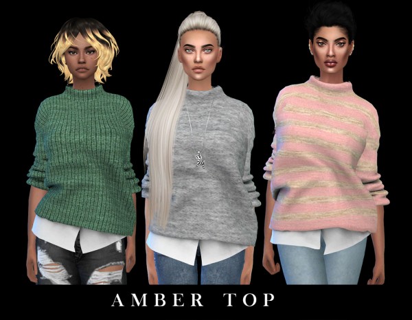  Leo 4 Sims: Amber top recolored