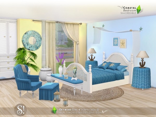 The Sims Resource Coastal Bedroom By Simcredible • Sims 4 Downloads