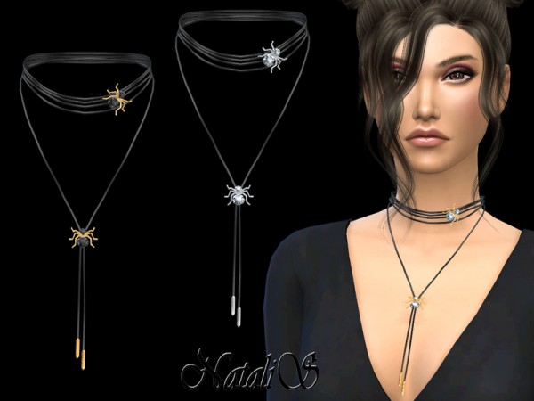  The Sims Resource: Spider Cord Necklace by NataliS