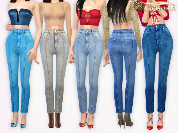  The Sims Resource: Relaxed fit Mom Jeans by Harmonia