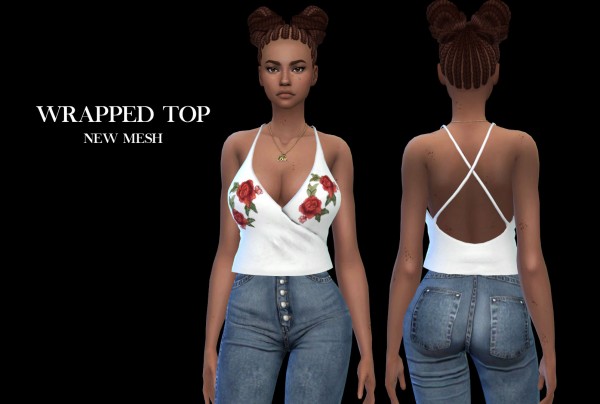  Leo 4 Sims: Wrapped top recolored