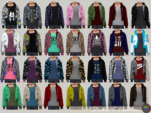 Studio K Creation: Aoba jacket for him • Sims 4 Downloads