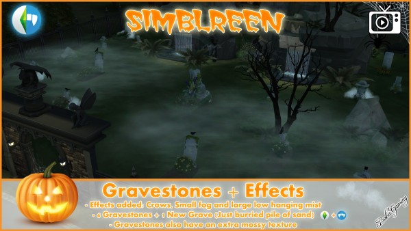  Mod The Sims: Simblreen   Gravestones and Effects by Bakie