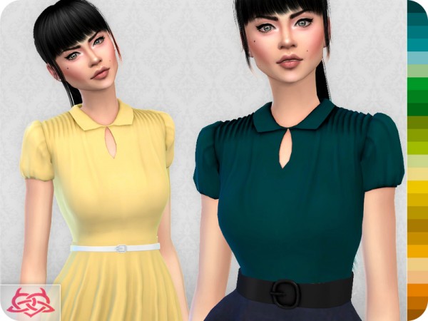  The Sims Resource: The Vanora Blouse recolored 1 by Colores Urbanos