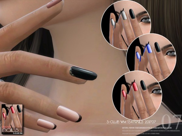  The Sims Resource: Nails 201707 by S Club