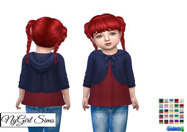  NY Girl Sims: Shirt with Hooded Cardigan for Toddler