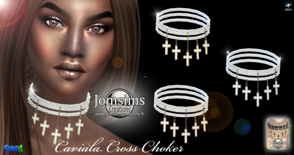  Jom Sims Creations: Caviala cross choker