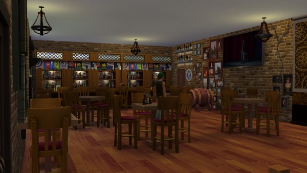  Mod The Sims: Traditional Pub (No CC) by Astonneil