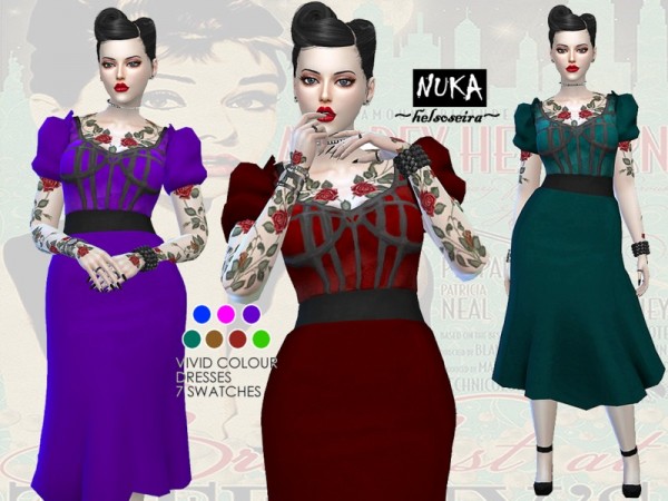  The Sims Resource: NUKA  Dress by Colores Urbanos