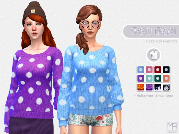 The Sims Resource: Pon Pon sweater by nueajaa