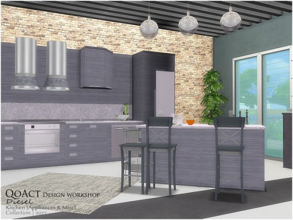  The Sims Resource: Diesel Kitchen by QoAct