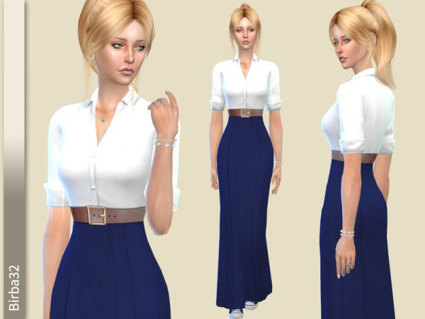  The Sims Resource: Ava long dress by Birba32