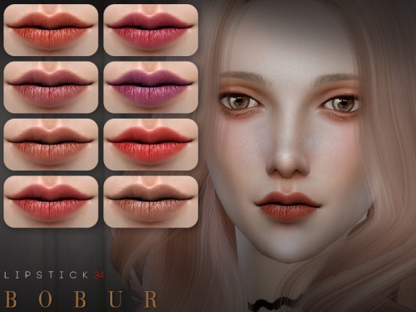  The Sims Resource: Lipstick 34 by Bobur