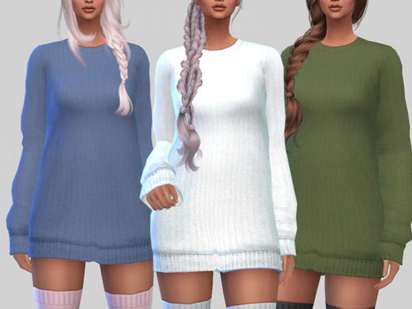  The Sims Resource: Soft Ribbed Sweater by Pinkzombiecupcakes