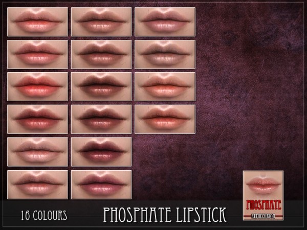  The Sims Resource: Phosphate Lipstick  by RemusSirion