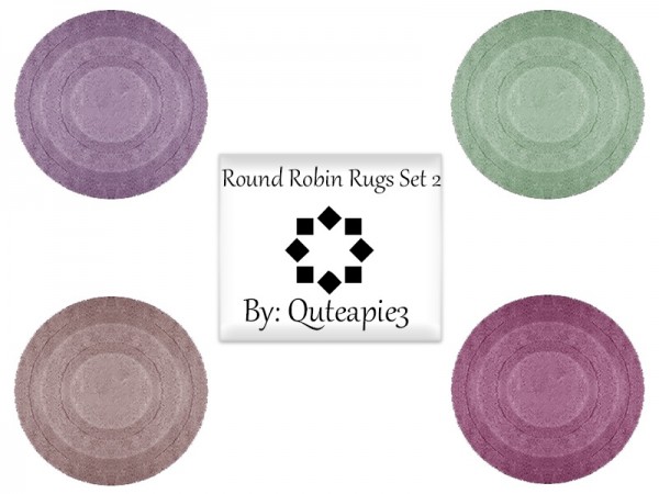  The Sims Resource: Round Robin Rug Set by Quteapie3