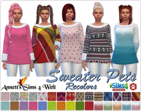  Annett`s Sims 4 Welt: Sweater Pets   Recolors