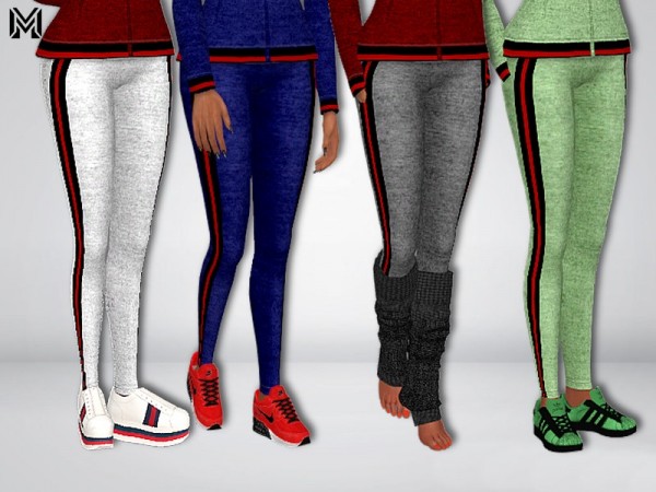  The Sims Resource: Trendy Velvet Stripes leggings by MartyP