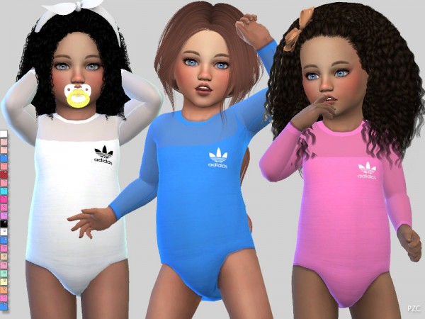  The Sims Resource: Toddler Sporty Bodysuit by Pinkzombiecupcakes