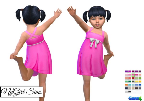  NY Girl Sims: Pleated Tank Dress with Bow