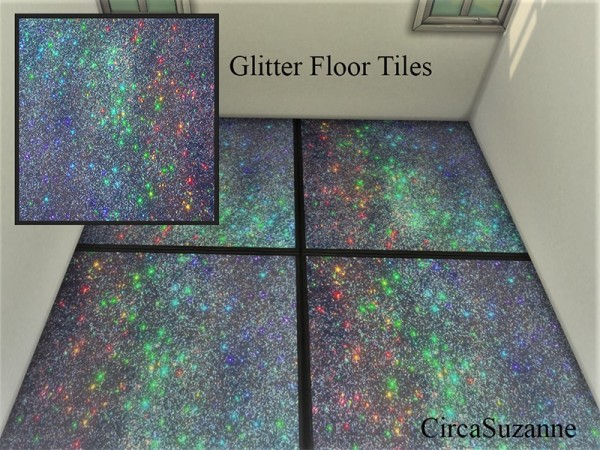  The Sims Resource: Galaxy Glitter Floor Tiles by circasuzanne