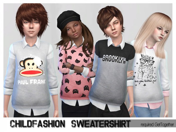  The Sims Resource: FashionSet Sweater Shirt by ShojoAngel