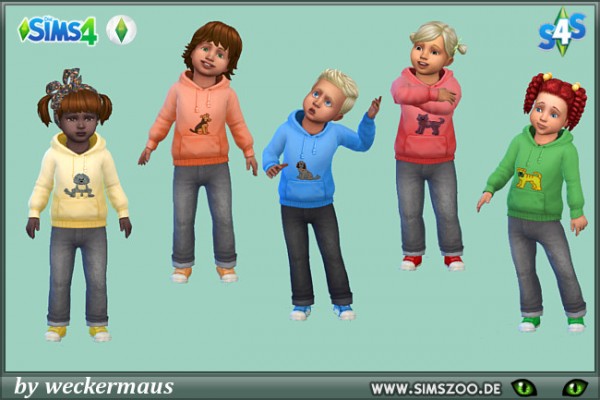  Blackys Sims 4 Zoo: Toddler Hoody Dog by weckermaus