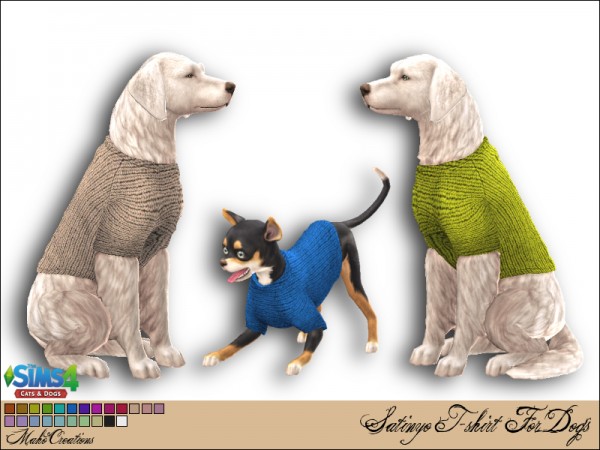  The Sims Resource: Satinyo Tshirt for Cats and Dogs by MahoCreations