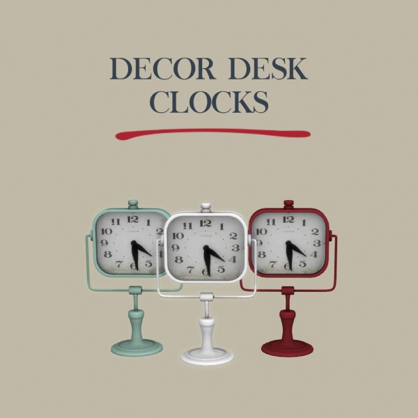  Leo 4 Sims: Decor Desk Clock