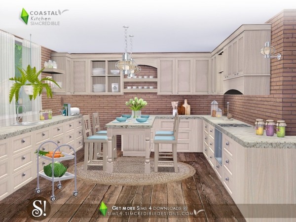 The Sims Resource: Coastal Kitchen by SIMcredible • Sims 4 Downloads