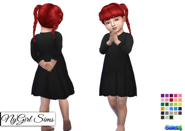  NY Girl Sims: Long Sleeve T Shirt Dress