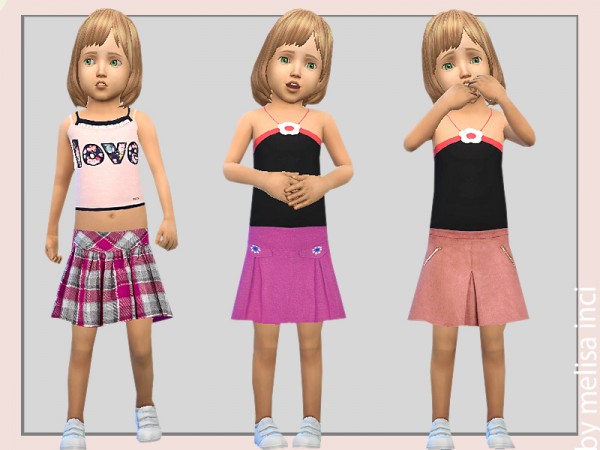  The Sims Resource: Toddler Skirt Set Pack by melisa inci
