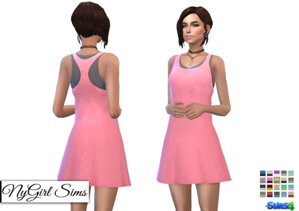  NY Girl Sims: Layered Athletic Tank Dress