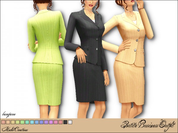  The Sims Resource: Portite Business Outfit by MahoCreations