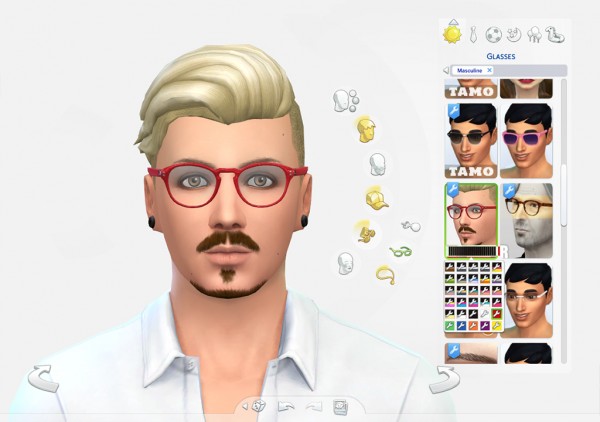  Mod The Sims: EyeHip   Hipster Eyeglasses by Brainstrip