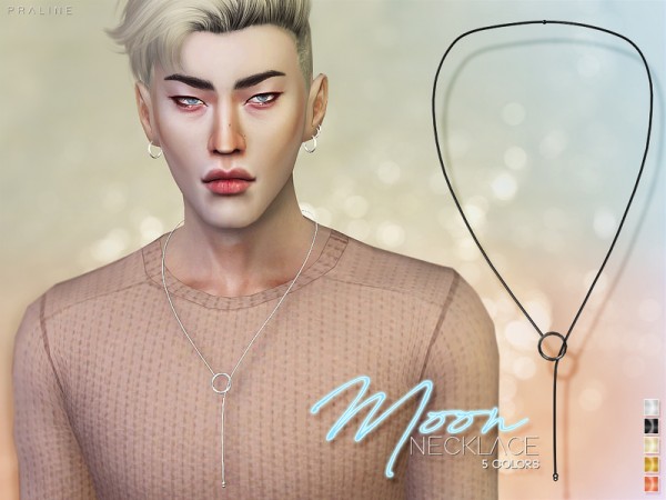  The Sims Resource: Moon Necklace by Pralinesims