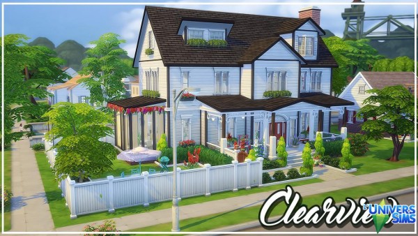 Luniversims: Clearview house by Lyrasae93 • Sims 4 Downloads
