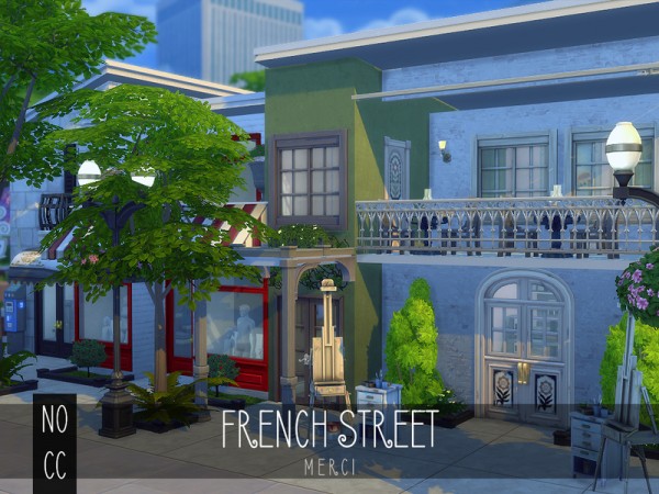  The Sims Resource: French street No Cc by Merci