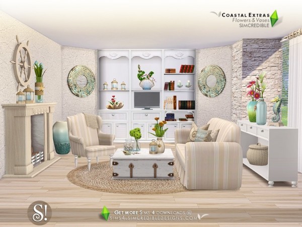  The Sims Resource: Coastal Extras   Flowers and Vases by SIMcredible
