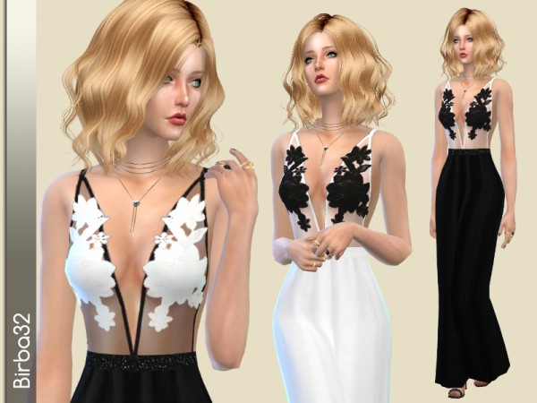 The Sims Resource: Rossella long dress by Birba32