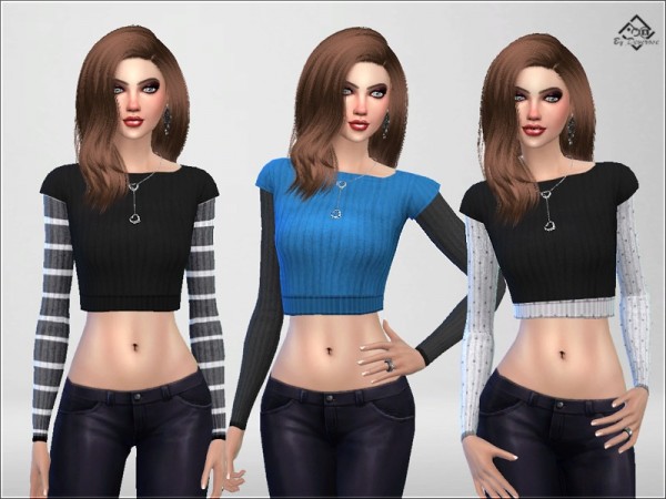  The Sims Resource: Double Wool Top by Devirose