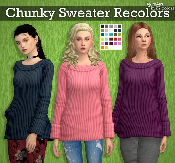 Tukete: Chunky Sweater Recolors