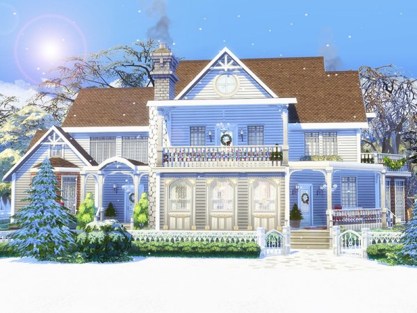  The Sims Resource: Snowy Day house by MychQQQ