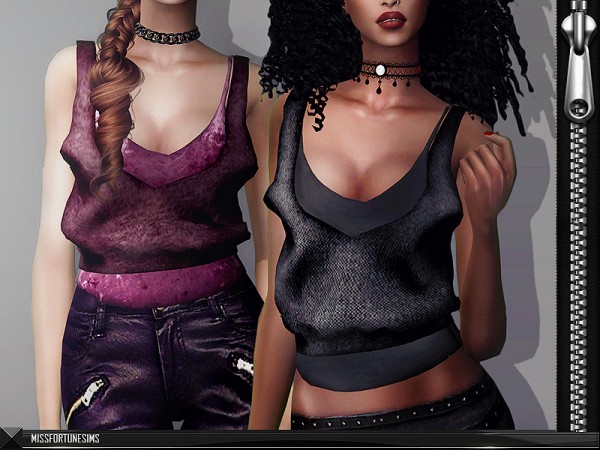  The Sims Resource: Carol Top by Miss Fortune Sims