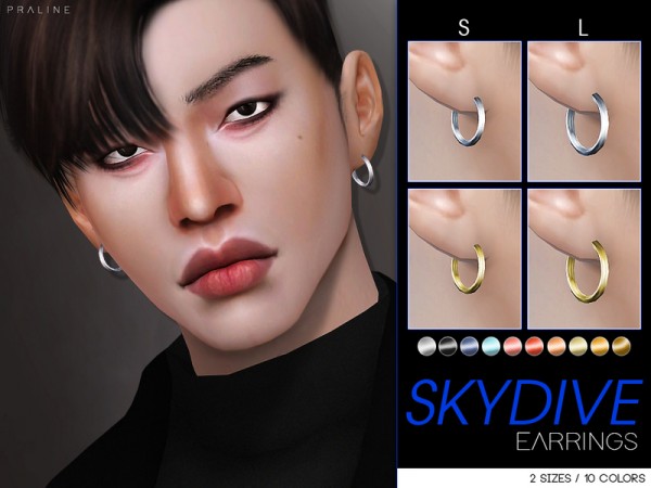  The Sims Resource: Skydive Earrings by Pralinesims