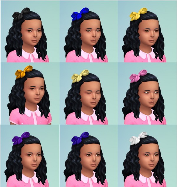 Mod The Sims Hair Bow Freedom Cats And Dogs Child Hair By Peripeteia